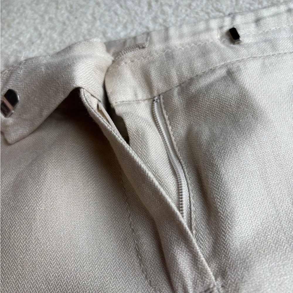 Vintage United Colors Of Benetton Cream Wide Leg Pants - Picture 8 of 12